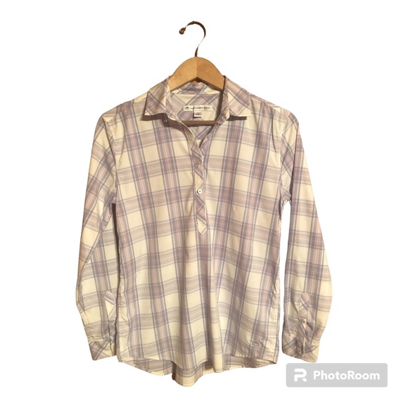 Southern Tide Tops - Southern Tide Blue & Purple Plaid Women’s Fishing Shirt Women’s Size Small